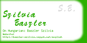 szilvia baszler business card